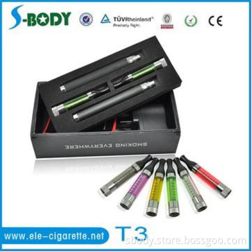 Electronic cigarette vaporizer wholesale t3 clearomizer e cig atomizer